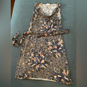 LOFT cowl neck belted dress size L